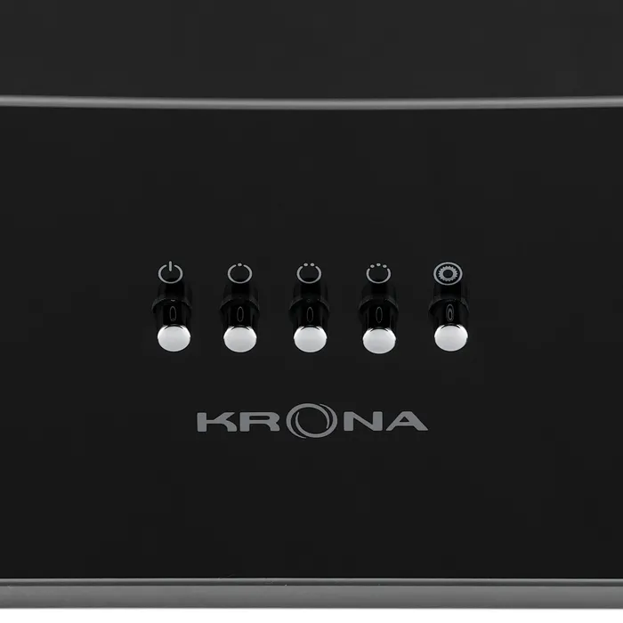 Наклонная вытяжка Krona INGA 600 inox/black push button - фото 2